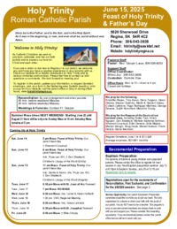 Sun. June 15, 2025 - Feast Of Holy Trinity